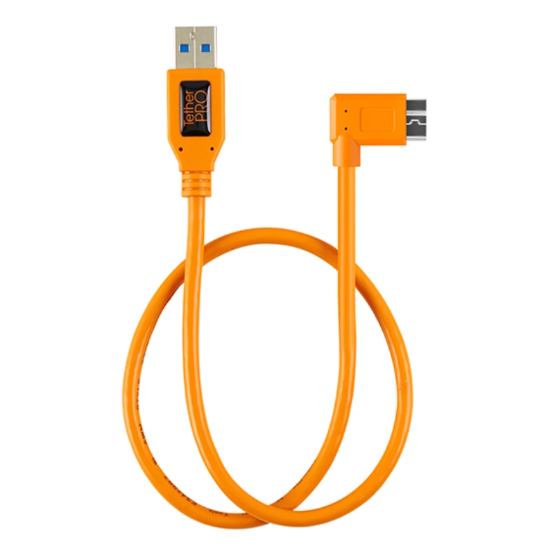 Kabel Tether Tools TetherPro USB 3.0 - Micro-B adapter kątowy 0.5 m Pomarańczowy - Orange
