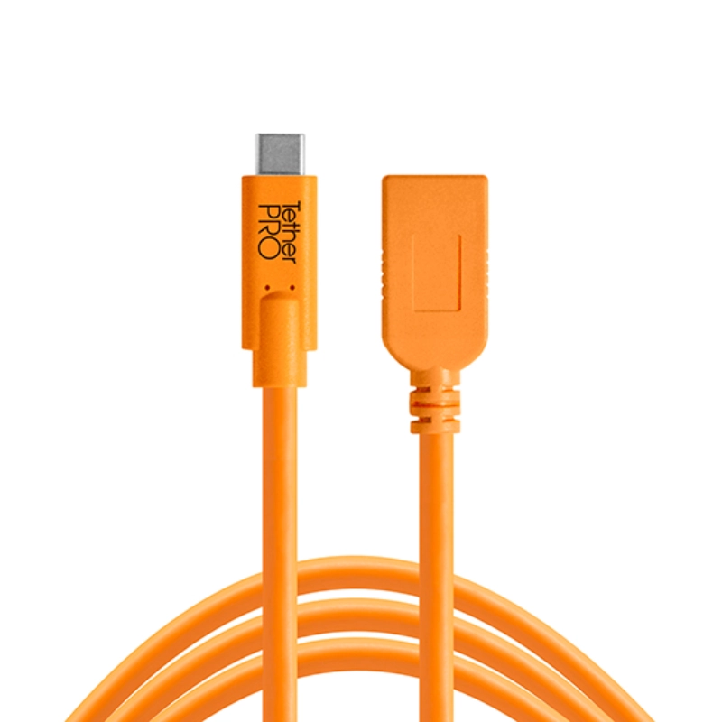 Przedłużacz Tether Tools TetherBoost Pro USB-C - USB-A Żeński 4,6 m Pomarańczowy - Orange