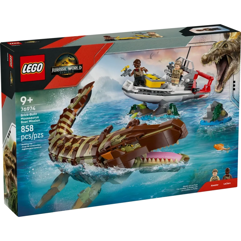 LEGO Jurassic World Misja na łodzi i model mozazaura 76974