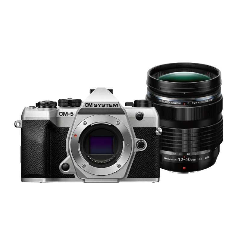 Aparat OM SYSTEM OM-5 Mark II Body Srebrne + Obiektyw 12-40 mm f/2.8 PRO II