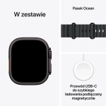 Apple Watch Ultra 3 (2025) GPS + Cellular 49mm koperta tytanowa Black + pasek Black Ocean Band