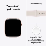 Apple Watch Series 11 (2025) GPS 42mm koperta aluminiowa Rose Gold + pasek Light Blush Sport Band S/M