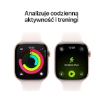 Apple Watch Series 11 (2025) GPS 42mm koperta aluminiowa Rose Gold + pasek Light Blush Sport Band S/M
