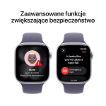 Apple Watch Series 11 (2025) GPS 42mm koperta aluminiowa Silver + pasek Furple Fog Sport Band S/M