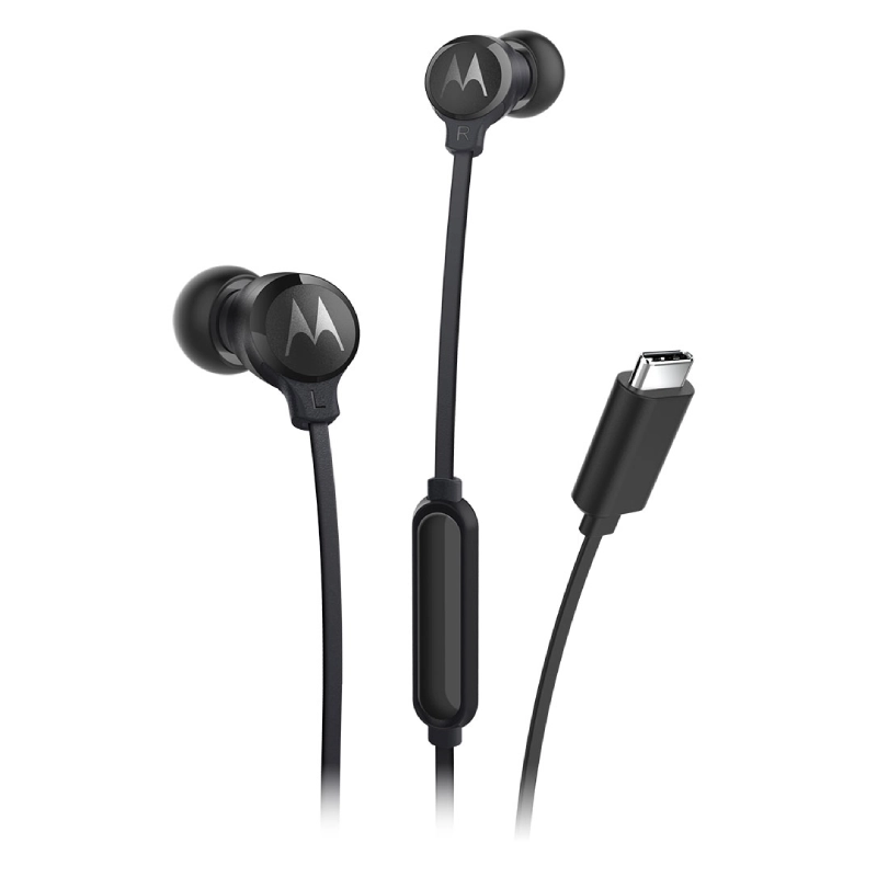 Słuchawki Motorola Earbuds 3C-S USB-C Czarne - Black