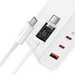 Ładowarka Baseus GaN5 Pro 2xUSB-C + USB Biała - Moon White