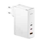 Ładowarka Baseus GaN5 Pro 2xUSB-C + USB Biała - Moon White