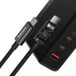 Ładowarka Baseus GaN5 Pro 2xUSB-C + USB Czarna - Black