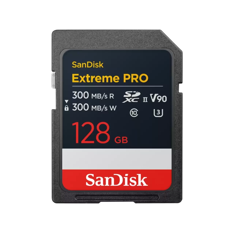 Karta pamięci SanDisk 128 GB Extreme Pro SDXC - 300MB/s 8K, V90, UHS-II