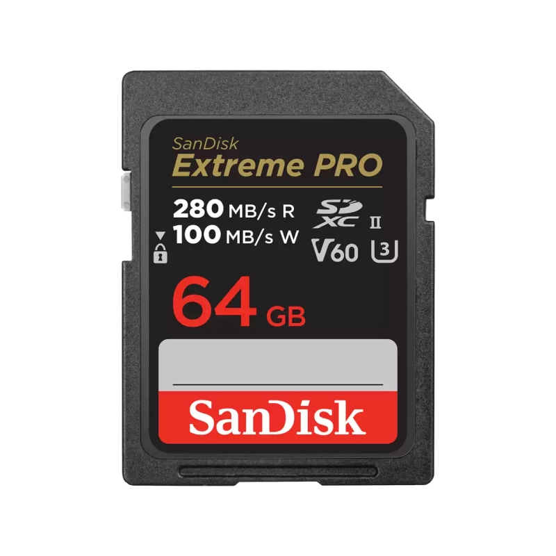 Karta pamięci SanDisk 64GB Extreme Pro SDXC - 280/100 MB/s V60 UHS-II