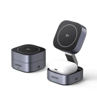 Ładowarka indukcyjna 2w1 Ugreen W702 Szary - Gray