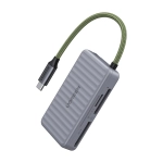 Czytnik kart USB-C Ugreen CM868 Szary - Gray