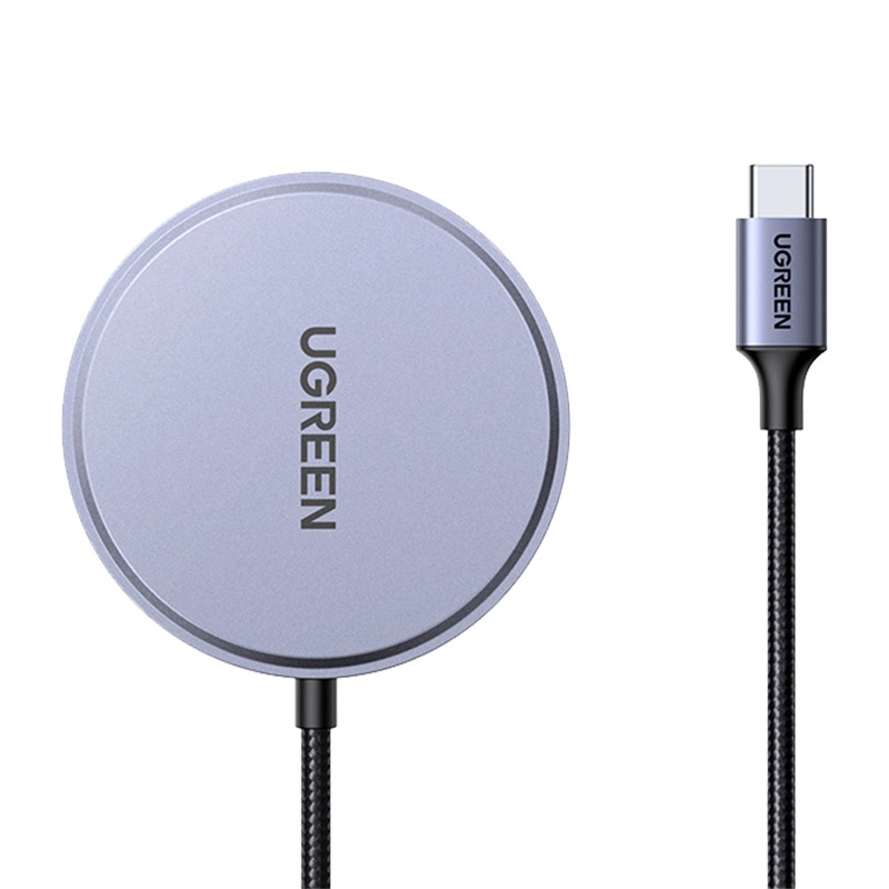 Ładowarka magnetyczna MagSafe Ugreen W703 Szara - Gray