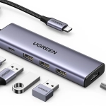Adapter 5w1 Ugreen CM511 Szary - Gray