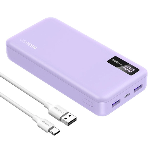 Powerbank 20000mAh Ugreen PB312 Fioletowy - Purple