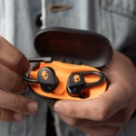 Słuchawki douszne Skullcandy Push Play Active Czarno - pomarańczowe - Black and orange