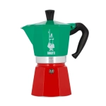 Kawiarka Bialetti Moka Express Italia 6tz Zielono-czerwona - Green and red