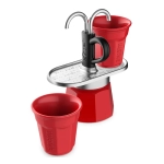 Kawiarka Bialetti Mini Express 2tz + 2 filiżanki Czerwona - Red