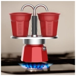 Kawiarka Bialetti Mini Express 2tz + 2 filiżanki Czerwona - Red