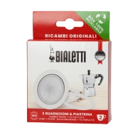 Uszczelki Bialetti do kawiarek aluminiowych 2tz 3 szt. + sitko