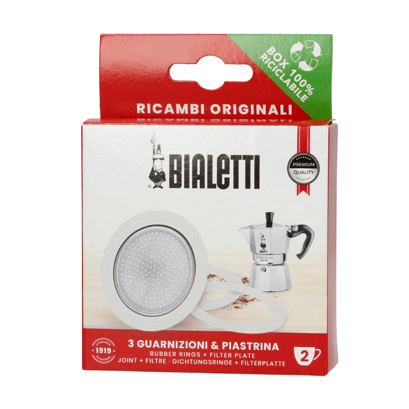 Uszczelki Bialetti do kawiarek aluminiowych 2tz 3 szt. + sitko