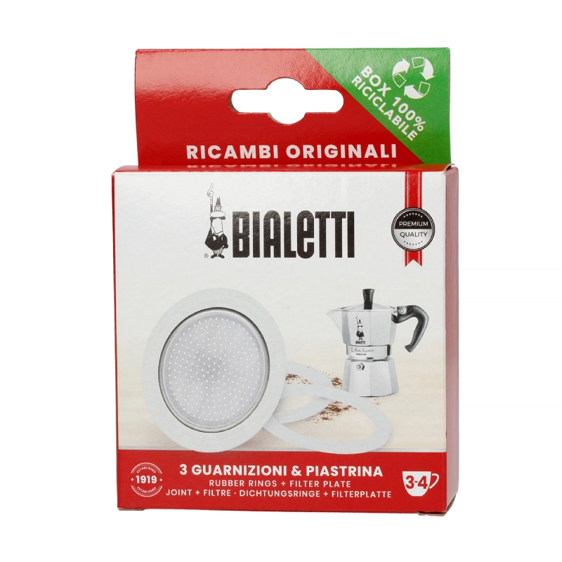 Uszczelki Bialetti do kawiarek aluminiowych 3-4tz 3 szt. + sitko