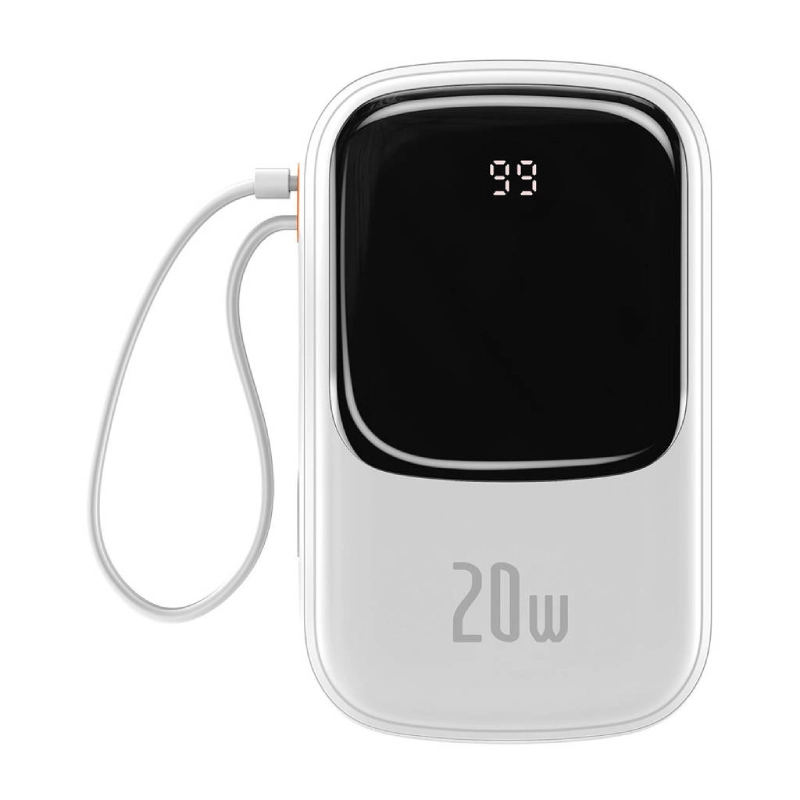 Powerbank Baseus Qpow Digital Display 20000mAh Biały - White