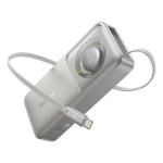 Powerbank z kablem Baseus Free2Pull 10000mAh 30W Szary - Gray