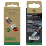 Adapter blokujący dane 4smarts USB-C do USB-A/USB-C 2 szt. Czarny - Black