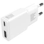 Ładowarka sieciowa 4smarts PDPlug Slim Duos 20W + kabel 1.5m Biała - White