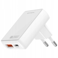 Ładowarka sieciowa 4smarts FlatPlug Duos 20 W 1x USB-C 1x USB-A Biała - White