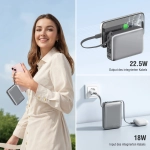 Powerbank 4smarts Pocket Dual Cord 20000mAh 22.5W Gwiezdna szarość - Space gray