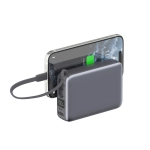 Powerbank 4smarts Pocket Dual Cord 10000mAh 22.5W Gwiezdna szarość - Space gray