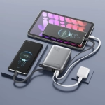 Powerbank 4smarts Pocket Dual Cord 10000mAh 22.5W Gwiezdna szarość - Space gray