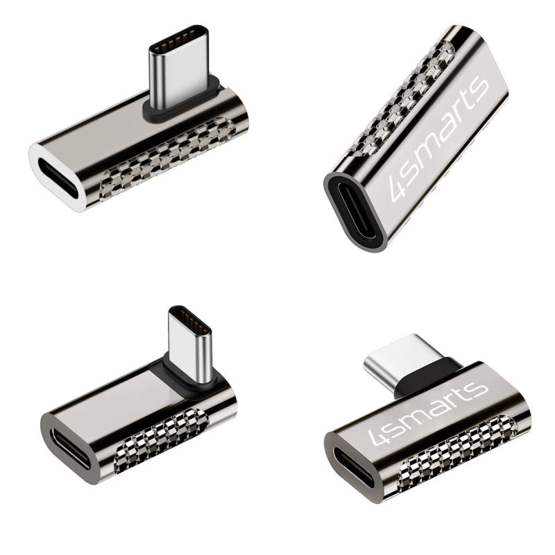 Adapter USB-C zestaw 4 szt. 4smarts Srebrny - Silver