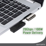 Adapter USB-C zestaw 4 szt. 4smarts Srebrny - Silver