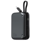 Powerbank z zintegrowanym kablem USB-C 4smarts Pocket 10000mAh 30W Szary - Gray