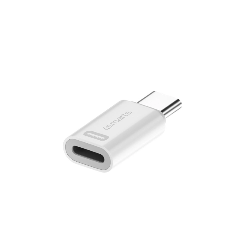 Adapter Lightning do USB-C PD 27W 4smarts 2 szt. Biały - White