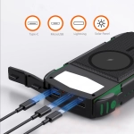 Powerbank solarny 4smarts Rugged TitanPack UltiMag 20000mAh Zielony - Green