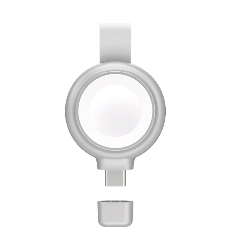 Ładowarka bezprzewodowa MFi do Apple Watch 4smarts Srebrna - Silver