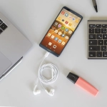 Słuchawki douszne 4smarts Digital Basic USB-C Białe - White