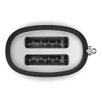 Toster na 2 kromki Smeg Czarny mat - Black matt