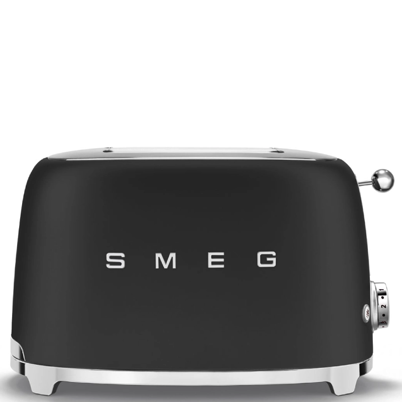 Toster na 2 kromki Smeg Czarny mat - Black matt