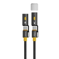 Kabel USB-C 3w1 4smarts Explorer Czarny - Black