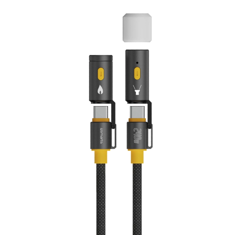 Kabel USB-C 3w1 4smarts Explorer Czarny - Black