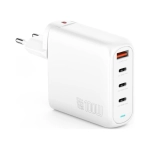 Ładowarka sieciowa podróżna z kablem zasilającym 4smarts Flex Pro 100 W Biała - White