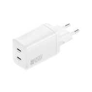 Ładowarka sieciowa 4smarts PDPlug Dual 45 W 2x USB-C Biała - White
