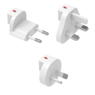 Zestaw adapterów podróżnych 4smarts Worldplug 3 szt. Biały - White