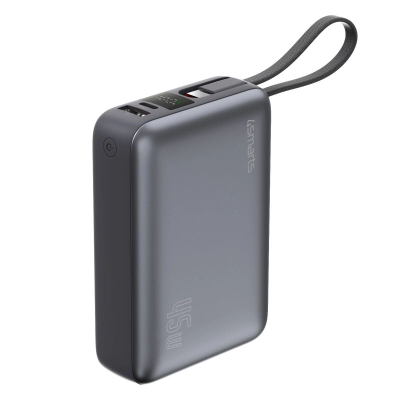 Powerbank ze zintegrowanym kablem Enterprise 4smarts 45 W 20000 mAh Szary - Gray
