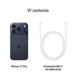 Zestaw Apple iPhone 17 Pro 1TB Głębinowy błękit - Deep Blue